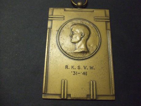 Atletiek oude sportplaquette 1931-1941 Mens Sanna in Corpope